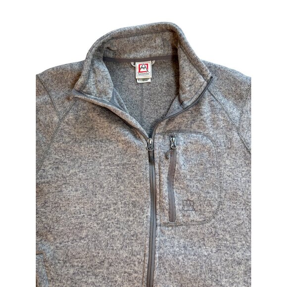 Avalanche Men's Fleece Size Large Gray Heathered Full Zip Pockets Adjustable Bot - Picture 2 of 10